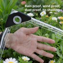 Thickened Transparent Waterproof Tarpaulin, Including PVC Windproof Fabric And Sealing Ring, Is Windproof, Rainproof, Dustproof And Snowproof, Suitable For Outdoor Gardens, Patios, Chicken Coops, Porches And Other Scenarios. - A - View 10