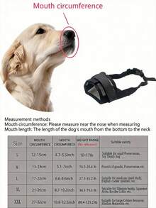 Adjustable Breathable Mesh Dog Muzzle - Anti-Barking And Biting, Comfortable Fit, Small To Large Dogs, Prevents Overeating And Barking, Durable Pet Muzzle - Multicolor - View 9