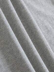 Sports T-Shirt With Letter Print And Loose Fit - 軍綠色 - 查看 5