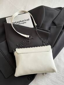 Orange Citrus Tassel Shoulder Crossbody Bag - Beige - View 5
