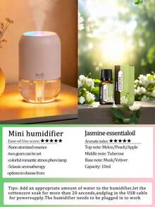 3pcs 180ml Bedroom Humidifier, Dual Working Modes, Colorful Night Light, Quiet Fine Mist Spray, Multi-Function Home Air Purifier, Mini Essential Oil Diffuser, Suitable For Essential Oils, Black, White And Pink Optional, Suitable For Home Indoor - Multi-fragrant - View 25