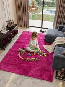 Luxury Shaggy Rug For Living Room Or Bedroom 2.00 X 1.40 - Hot Pink - View 2