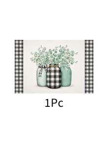 1pc Linen Placemat, Breakfast Mat, Coffee Mat, Coaster, Bowl & Plate Mat, Kitchen Accessory, Easy To Clean Placemat, Suitable For Home, Restaurant, Restaurant Decor, Holiday Gift, Gift For Friends, Multi-Piece Set - Multicolor - View 24