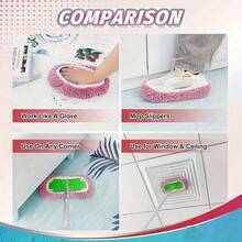 Floor Mop Pad, Washable Wetland Board Cloth, Very Suitable For Floor Cleaning, Reusable, Ultra-Fine Fiber Wet Dry Dual-Use Floor Cloth - A - View 2