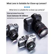 Universal Camera Close-Up Lens 49 52 55 58 62 67 72 77 82mm HD Macro Lens 4x Magnifier Filter Compatible With G7X3/2 M50II R50 R100 PR RP A7M3/M4/M5 A7R6 ZVE10 A6700 X100VI XE5 XT30 XT50 ZF Z8 Z50 Z63 DSLR Mirrorless Cameras - View 12