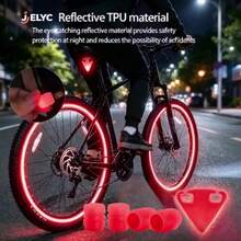 TUOGTCI 6pcs Color Night Cycling Reflective Tail Light & Valve Caps, High-Visibility Bicycle Accessory- No Batteries Required, Enhances Nighttime Visibility And Road Safety, Vehicle Safety Accessory, Emergency Warning Light For Mountain And Road Bikes - Multicolor - View 11