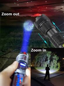This High-Lumen LED Flashlight Features 5 Modes, Zoom Function And Powerful Handheld Lighting. It Is A Portable Camping Flashlight Suitable For Outdoor Hiking And Home Emergencies. It Has A Built-In 800mAh Battery. - 星星 - 查看 8