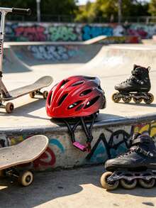 1 Buah Helm Olahraga Serbaguna – Helm Portabel Tahan Lama untuk Berbagai Penggunaan, Tali Pengikat yang Dapat Diatur, Desain Ventilasi yang Baik, Ideal untuk Bersepeda, Skateboard, Skuter, Hadiah Liburan yang Menarik - MultiWarna - View 11