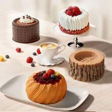 New 4-Inch Single Cavity Tree Stump Charlotte Flower Basket Mousse Mold, French Dessert Baking Cake Silicone Mold - View 6