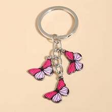 1pc Colorful Butterfly Pendant Keychain, Enamel Pendant, Fashion Bag Charm, Daily Use - Multicolor - View 12