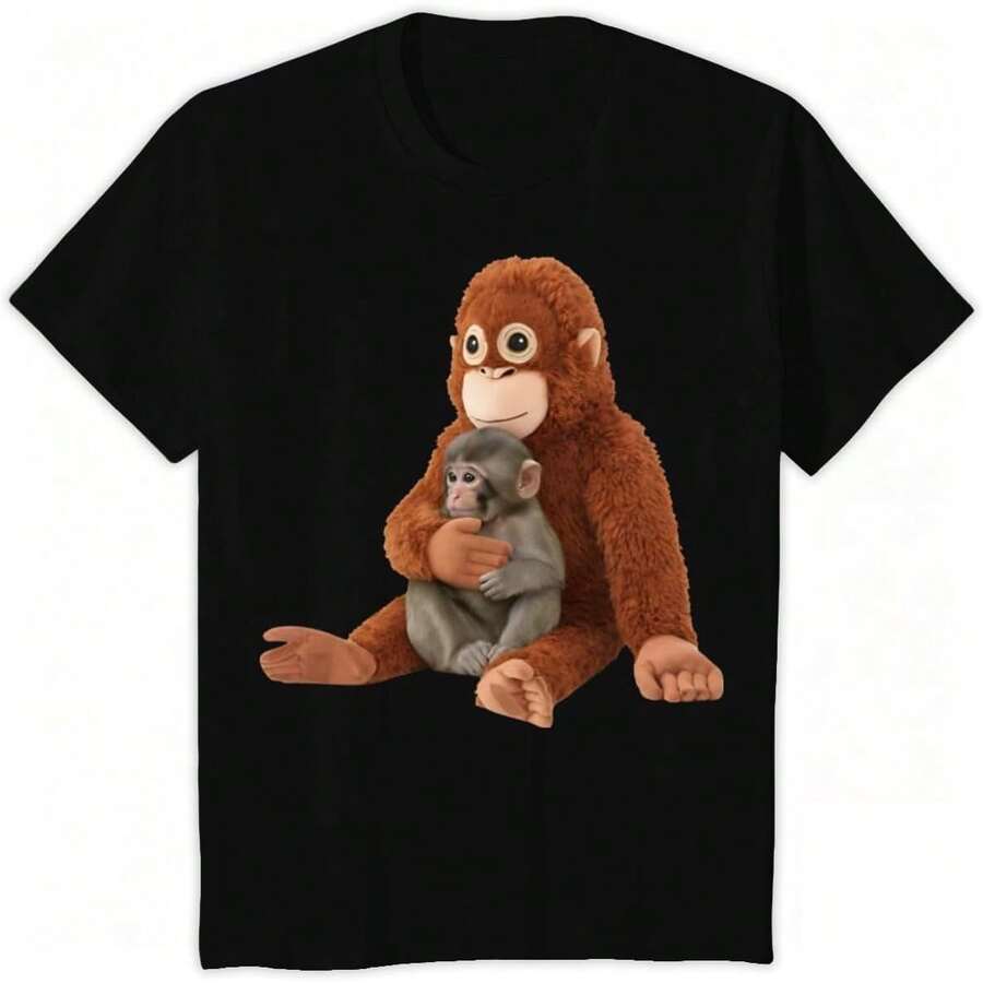 Team Punch Monkey - playera de peluche con diseño de overol RLQJ - Azul y blanco - Ver 1
