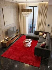 Luxury Shaggy Rug For Living Room Or Bedroom 2.00 X 1.40 - Merah - View 3