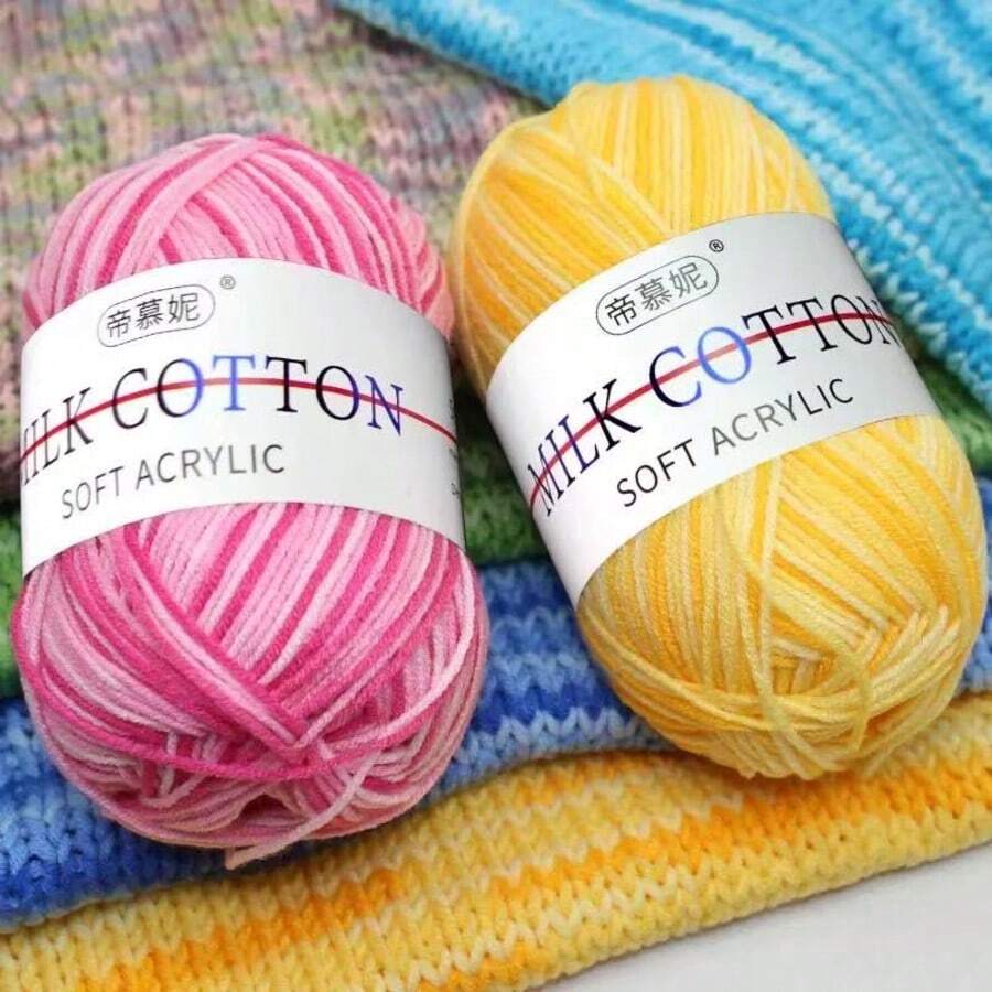 EDCUEBE7 1/10pcs Soft Warm Gradient Yarn - 3 Acrylic Blend, Perfect For Knitting Sweaters, Scarves, Socks And Gloves - [Sweater Socks Warm Yarn] - 3 Gradient Colors - View 1