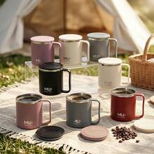 304 Stainless Steel Drinking Cup Portable Coffee Mug Double Layer Cup For Cold And Hot Drinks Sealed Reusable Tumbler - Multicolor - View 3