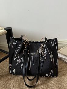 Large Capacity Handbag For Women, New Arrival Minimalist Commuting Shoulder Tote Bag - Multicolor - View 7