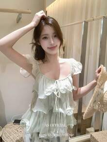 Women Tops - Green - View 3