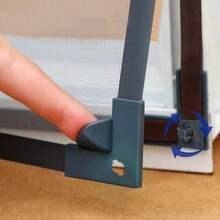 Lưới chống muỗi cửa sổ nam châm 2026 tự làm DIY, rèm lưới tơ tàng hình tùy chỉnh chống côn trùng ruồi, khóa cài, chống gió - Từ tính đen - Xem 3