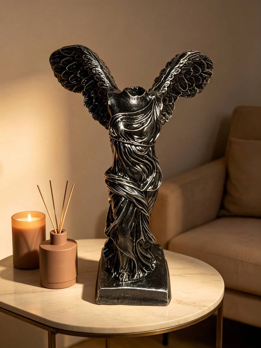 1 Stück Siegesgöttin Statue Heim Dekoration Skulptur Kunstwerk, geeignet für Wohnzimmer, Schlafzimmer, Büro Schreibtisch Präsentation, klassische mythologische Figur Tisch Ornament - A - Übersicht 1