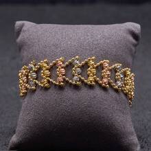 dazzdelic 1pc Faceted Copper Bead Combination Double Row Seed Bead Triangle Bracelet For Women, Daily And Party Wear, Women's Gift - Single Bracelet - View 8