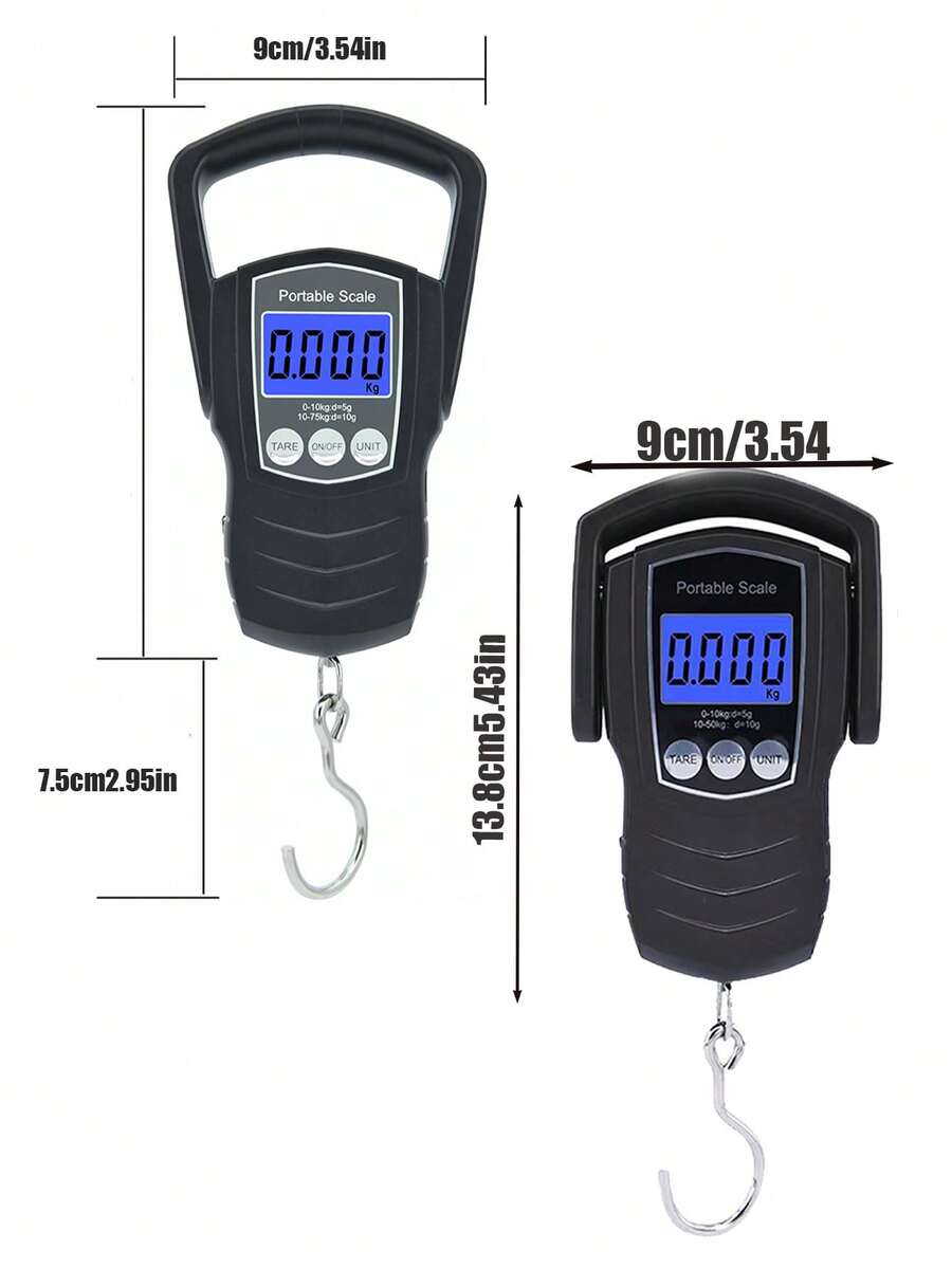 [Bestselling Product] 50kg Large Capacity Portable Pocket Scale, Handheld Electronic Scale, Easy To Store, High-Definition Display, Multiple Unit Switching, Suitable For Shopping Malls, Luggage Check-In, And Other Scenarios. Battery Not Included. - Multicolor - View 1