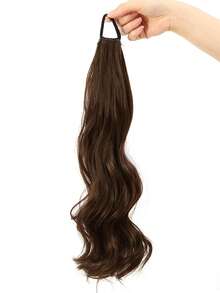 1pc Women's Long Wavy Curly Wig, Voluminous And Full, Natural Low Ponytail, Suitable For Daily Wear And Gatherings - Multicolor - View 11