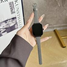 1件女款時尚皮革智慧手錶錶帶，相容於 Redmi Watch 5 Lite/Active、Watch 6、Watch 5，手錶錶帶，相容於 Watch 4，腕帶配件，相容於 Mi Band 8pro/9pro - 灰色 - 查看 6