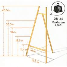 Gold Metal Easel Stand For Sign,Heavy Duty Art Easel With Adjustable Chain,Tripod Structure,4-Level Height-Easels For Wedding Welcome Sign Holder Shower Poster,Birthday Party,Posters - 預設 - 查看 8