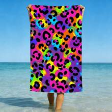 1 buah Handuk Pantai Motif Leopard Klasik, Handuk Kolam Renang Mikrofiber Tahan Pasir, Cepat Kering, dan Menyerap Air, Motif Hewan, Ringan, Aksesori Pantai untuk Perjalanan Musim Panas, Berenang, dan Perjalanan. - G - View 7