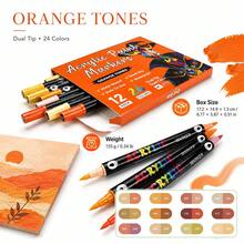 1pc 24/48/72/96/120/168/192/240 Colors Dual-Tip Dual-Color Marker Pen, Acrylic Paint Pen For Glass Painting, Layering Colors, Art Students & Professionals - Multicolor - View 19