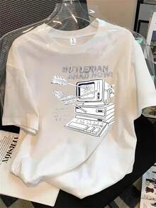 Halloween Graphic T-Shirt - White - View 1