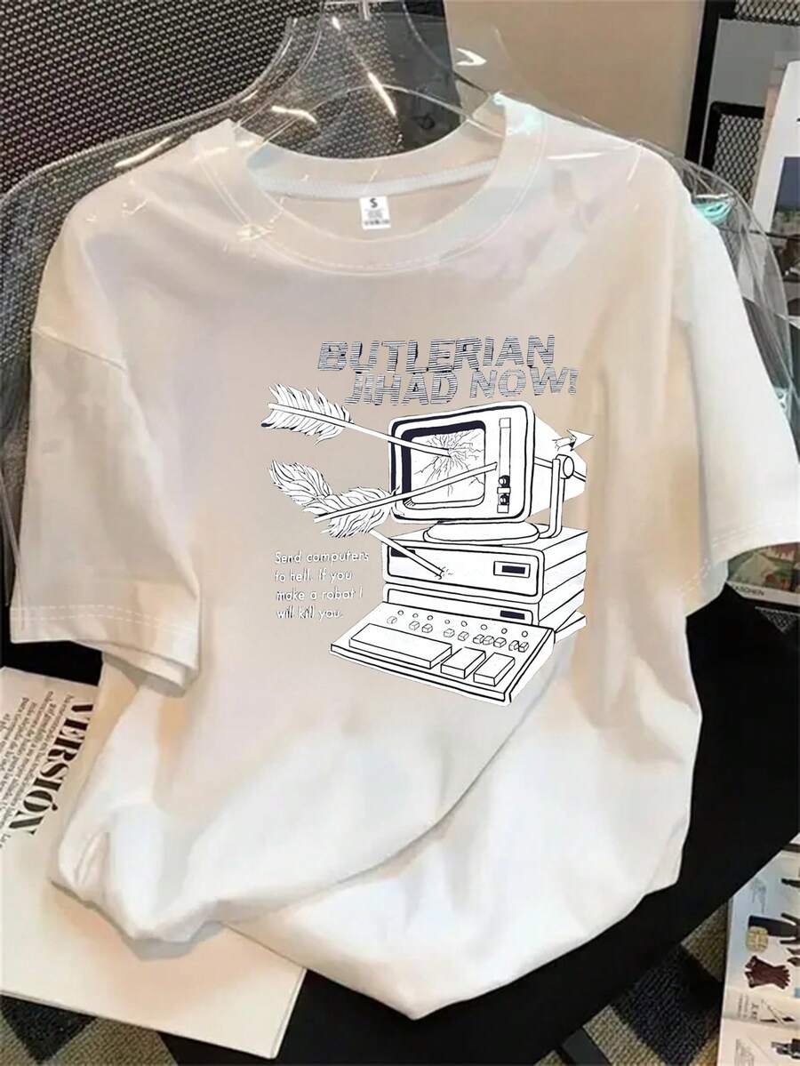 Halloween Graphic T-Shirt - White - View 1