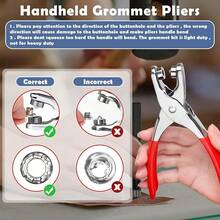 802PCS Portable Home Eyelet Tool Kit, 6mm/0.24 Inch With Handheld Eyelet Pliers - Clothing And Shoe Repair, Suitable For Leather, Fabric And Canvas - Ideal Choice For Crafters And Hobbyists - 802 PCS - View 3