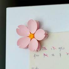 10 Stücke rosa Sakura Clips, Kühlschrankmagnet, kreative dekorative Magnete, geeignet für Küche, Büro und Heimdekoration, lustige Kühlschrankdekoration, können als Verschlussclips oder dekorative Kühlschrankmagnet verwendet werden, Küchenhelfer - Verschiedenfarbig - Übersicht 4