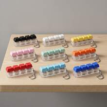 1pc 4-Key Keyboard Pendant Stress Relief Toy, Finger Keyboard Toy, Multiple Colors Available, Relieve Stress, Neutral Style Keychain Pendant Decoration, Adult & Teen Sensory Toy, Fun Desk Decor - Multicolor - View 6