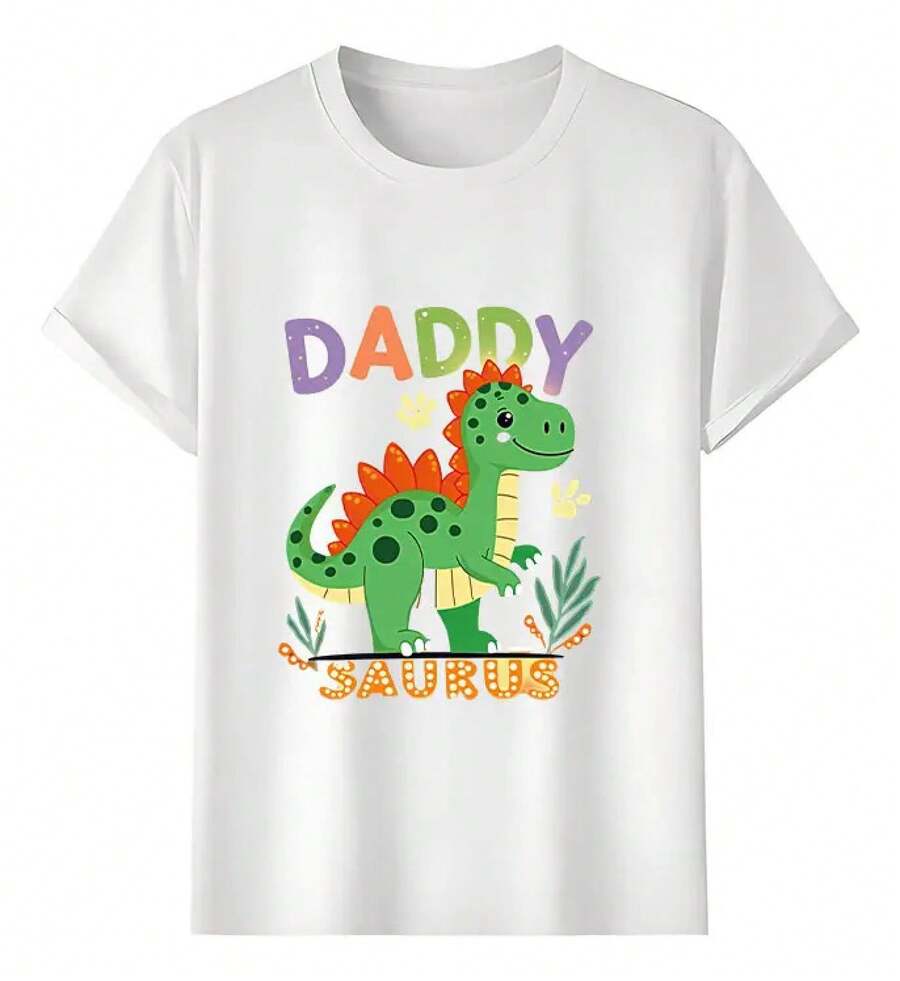 Tshirt Muscle Freaks Dinosaurio Estilo Saurus Padre Familia - Blanco - Ver 1
