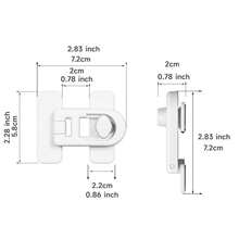 2 piezas Cerraduras de para niños, Cerradura de refrigerador, Cerradura de cajón, Cerradura anti-apertura de puerta de gabinete, Cerradura de horno y microondas, Protección para bebés - Multicolor - Ver 5