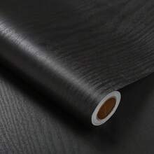 1 捲自黏式氛圍感 PVC 裝飾壁紙,霧面黑色客廳臥室背景牆家居裝飾貼紙,桌面廚房防濺板家具牆貼,防水防污撕貼式貼紙 15.7inX39.3/118.1/196.8in - 黑 - 查看 12