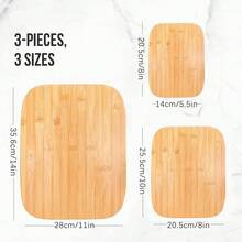 Kitchen Cutting Board - 3pcs Bamboo Cutting Board Set, Reusable Bamboo Boards For Meal Prep And Serving, Suitable For Meat, Vegetables, Fruit, Cheese, BBQ - 1PC - View 9
