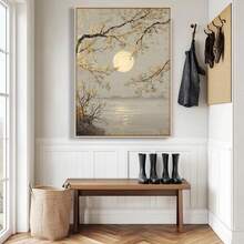 Peinture décorative de style nordique japonais aux tons neutres, peinture murale décorative de style zen wabi-sabi japonais, convient pour la maison ou le bureau - 111 - Voir 1
