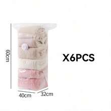 6pcs Vacuum Compression Bags, Large Thickened Clothing Storage Bags (No Vacuum Cleaner Needed To Compress), Suitable For Travel Storage, Closet Bedding, Clothing Organization, Storage Bags, Compression Bags, Dorm Storage - Multicolor - View 20
