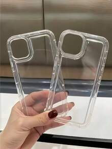 CteGlodrix 透明手機殼，適用於 iPhone 17 Pro Max 16 E 15 14 13 Mini 12 Mini 11 7 8 Plus XS XR XS Max，防摔氣囊保護殼， 17 Pro Max 殼 17 Pro 殼 17 殼 16 殼 - 無色 - 查看 5