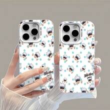 Patrón divertido blanco y azul de Gojofunda de teléfono Fundas compatibles con ,Apple,VIVO,OPPO,,, y Honor.Fabricadas en silicona TPU,ofrecen protección contra golpes y caídas. - Blanco - Ver 3