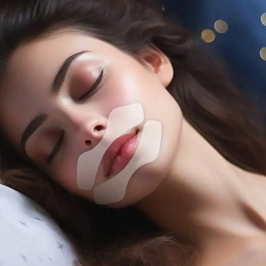 Nighttime Comfortable Lip Patches, Comfortable & Fading Sleep Lines, Waterproof Adhesive Lip Care Patches, Invisible Skin-Friendly Wrinkle-Reducing Patches, Gentle Comfortable, Suitable For All Skin Types - Clear - View 1
