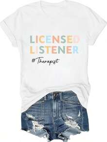 [Mental Health Counseling] Shirt For Licensed Listeners In Mental Health CounselingBreathable And Comforte - White - View 1
