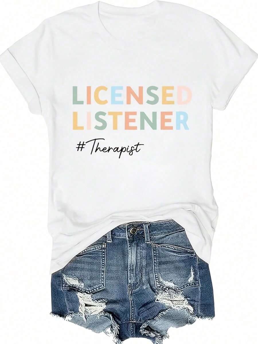 [Mental Health Counseling] Shirt For Licensed Listeners In Mental Health CounselingBreathable And Comforte - White - View 1