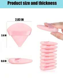 1/5/10/20pcs Solid Color Reusable Triangle Makeup Sponges, Multi-Functional Makeup Tool, Suitable For Foundation, Concealer, BB Cream, Sunscreen, Cushion Foundation And Blush, Perfect Replacement For Makeup Brushes, Travel And Home Essential - Thickened Version - View 9