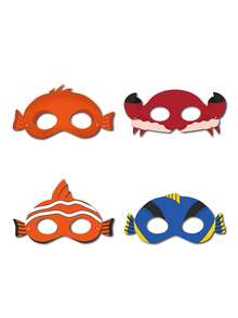 10 piezas Máscaras infantiles Bajo el Mar Animales Marinos Máscaras Divertidas de Cumpleaños para Suministros de Fiesta Infantil Tema Bajo el Mar Animales Marinos Baby Shower Regalos de Cumpleaños para Niños y Niñas - Ver 6