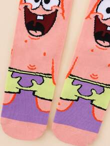 SpongeBob SquarePants 1Pair Random SquarePants Cartoon Crew Socks, For Streetwear & Casual Looks, Cute For School Uniform & Daily Wear - Multicolor - View 4