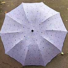 1支 10骨大尺寸遮陽雨傘，強化黑色塗層防紫外線，遮陽雨傘兩用，堅固折疊傘 - 多色 - 查看 8