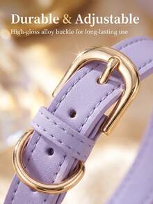 1pc Exquisite Handmade Dog Collar, Made Of Comfortable Microfiber Leather, Non-Choking Dog Supplies, Multi-Size Adjustable Neck Circumference, Sturdy Metal Buckle, Cute Pet Fashion Accessory For Cats And Dogs - Multicolor - View 3